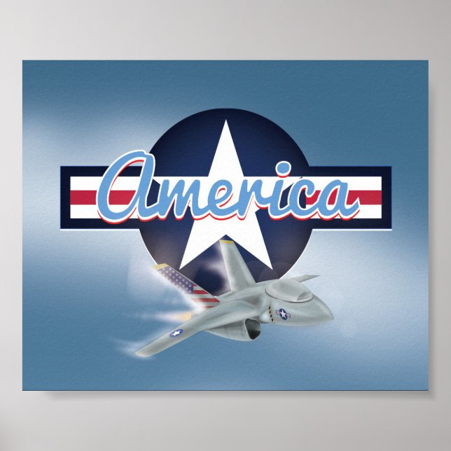 American Jet Fighter Poster (Vorne)