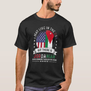 American Jordanian Zuhause in US Patriot American  T-Shirt