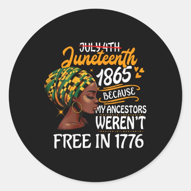 American Juenteth Bl Runder Aufkleber (Vorderseite)