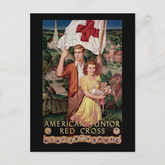 American Junior Red Cross Postkarte (Vorderseite)