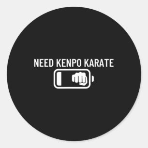 American Kenpo Coach Low Ttery Need Kenpo Karate 1 Runder Aufkleber
