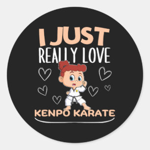 American Kenpo Girl Coach I gerade wirklich Liebe Runder Aufkleber