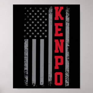 American Kenpo Karate Design USA Flagge Martial Ar Poster