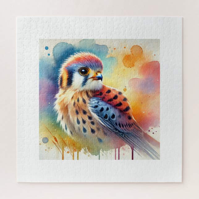 American Kestrel 160724AREF106 - Watercolor Puzzle (Vertikal)