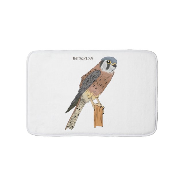 American Kestrel bird illustration  Badematte (Vorderseite)