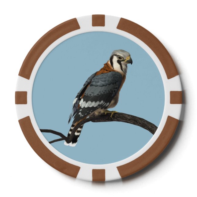American Kestrel Clay Poker Chip (Vorderseite)