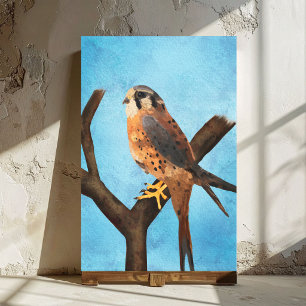 American Kestrel Falcon Contemporary Watercolor Leinwanddruck