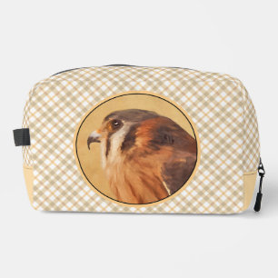 American Kestrel Malerei Original Wild Bird Art Waschbeutel