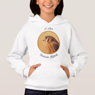 American Kestrel Painting - Original Bird Art Hoodie