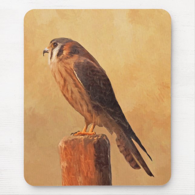 American Kestrel Painting - Original Bird Art Mousepad (Vorne)