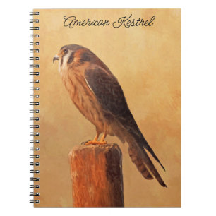 American Kestrel Painting - Original Bird Art Notizblock