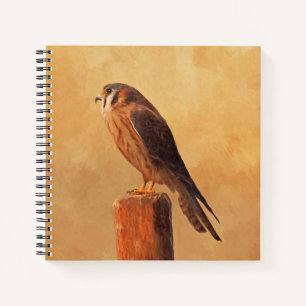 American Kestrel Painting - Original Bird Art Notizbuch