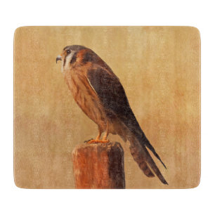 American Kestrel Painting - Original Bird Art Schneidebrett