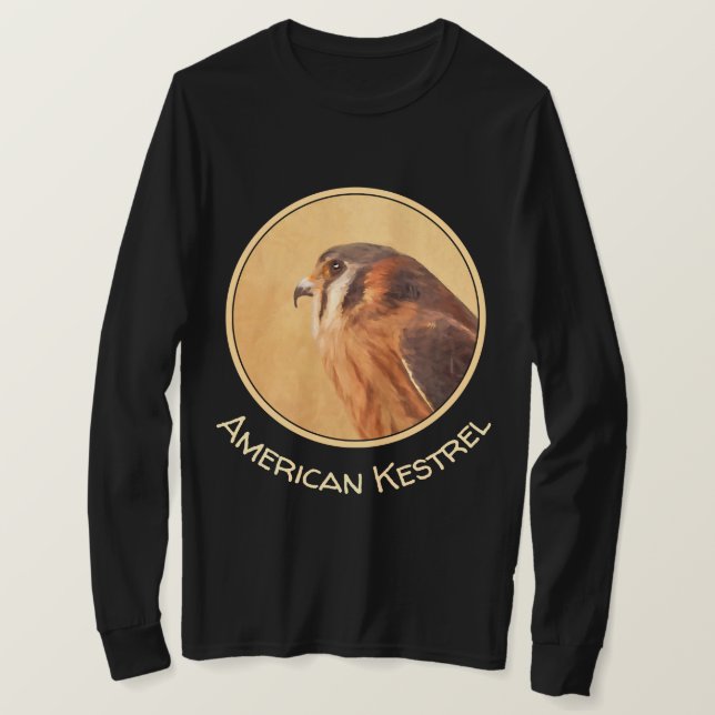 American Kestrel Painting - Original Bird Art T-Shirt (Design vorne)