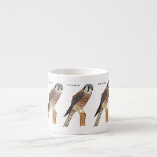 American Kestrel Vogelillustrierung Espressotasse