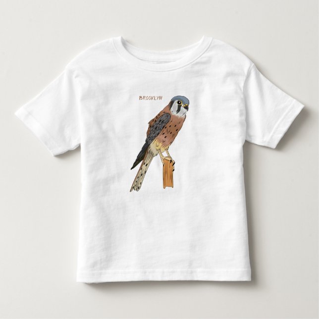 American Kestrel Vogelillustrierung Kleinkind T-shirt (Vorderseite)