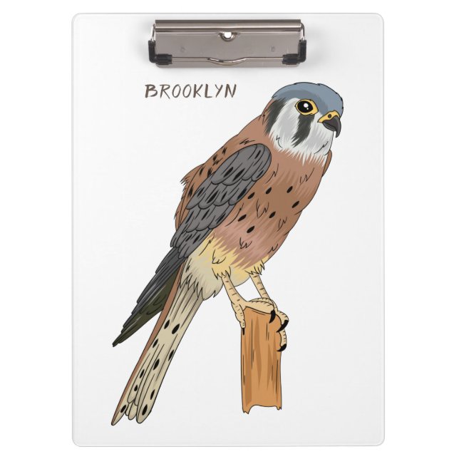 American Kestrel Vogelillustrierung Klemmbrett (Vorderseite)
