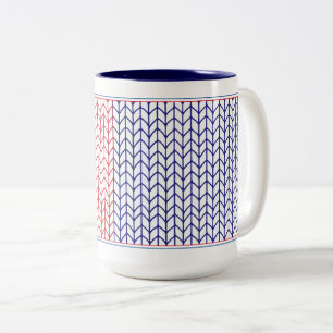AMERICAN KNIT Tall Navy Zweifarbig-Mug Zweifarbige Tasse
