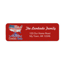 American Kroatisch Roots Address Labels Template