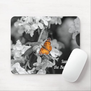 American Lady Butterfly on Blossom Mouse Pad Mousepad