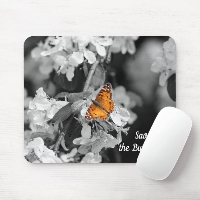 American Lady Butterfly on Blossom Mouse Pad Mousepad (Mit Mouse)