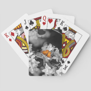 American Lady Butterfly on Blossom Spielkarten