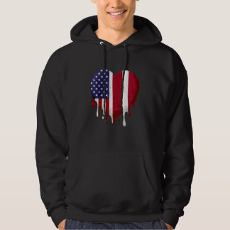 American Latvian Heritage Month Latvia Flag Heart Hoodie