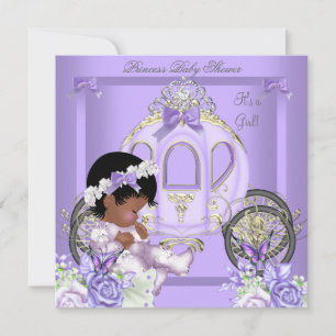 American Lavender Baby Shower Girl 5 Einladung