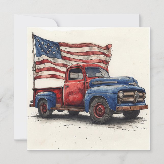 American Legacy Drive: Vintager Ruhm Feiertagskarte (Vorderseite)