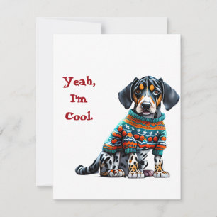 American Leopard Hound Ugly Sweater Christmas Card Feiertagskarte