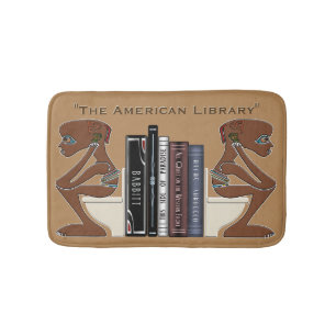 American Library Funny Bathroom Dekoration Persona Badematte