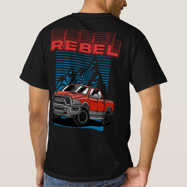 American Lieferwagen Truck RAM 1500 Rebel T - Shir T-Shirt (Rückseite)