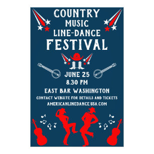 American Line Dancing Festival und Party Fotodruck