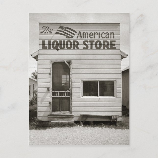 American Liquor Store, 1943 Postkarte (Vorderseite)