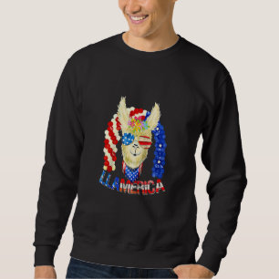 American Llama Llamerica USA Patriotic 4. Juli Sweatshirt