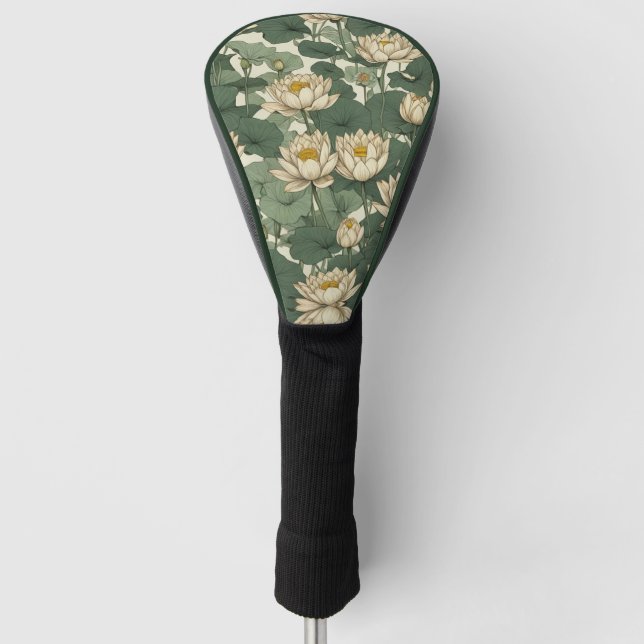 American Lotus Blume Muster Golf Headcover (Vorderseite)