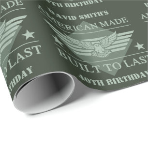American Made 40. Geburtstag Geschenkpapier