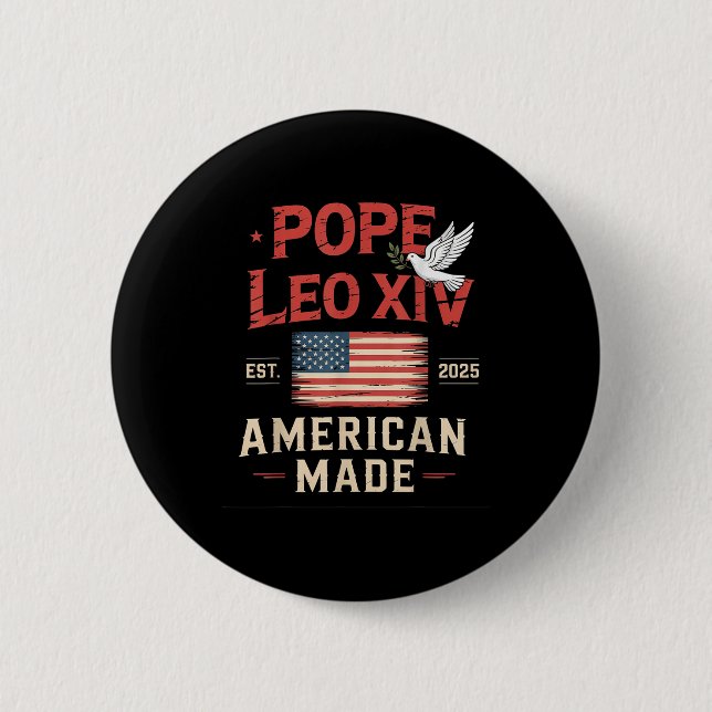 American Made First Pope Leo Xiv Christlich Robert Button (Vorderseite)