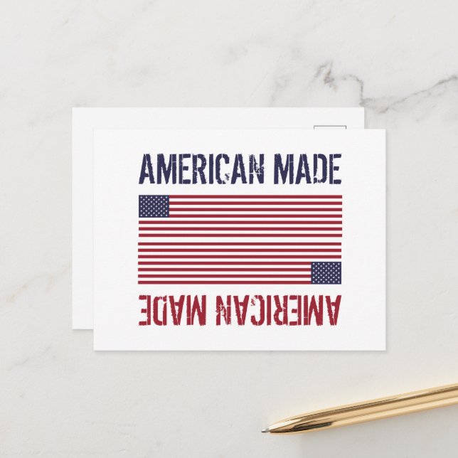 American Made, Flag der Staaten Postkarte (Vorderseite/Rückseite Beispiel)