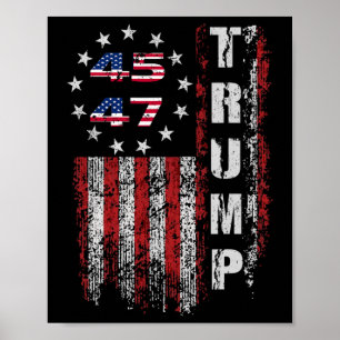 American Made Trump Store Merchandise Trump 45 47 Poster