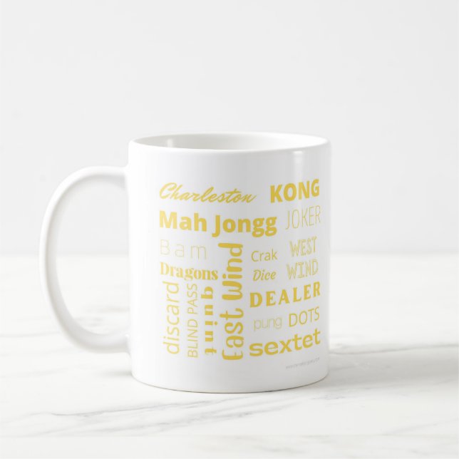 American Mah Jongg Cup in Gelb Kaffeetasse (Links)