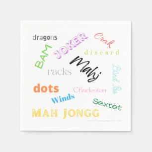 American Mah Jongg Papierserviette