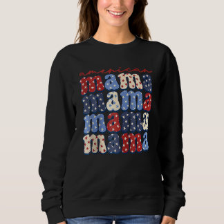 American Mama  4th Of July USA Patriotic America M Sweatshirt