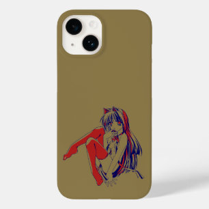 American Manga Neko Catgirl Kawaii Anime Case-Mate iPhone 14 Hülle