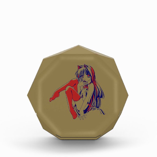 American Manga Neko Catgirl Kawaii Anime Fotoblock (Vorderseite)