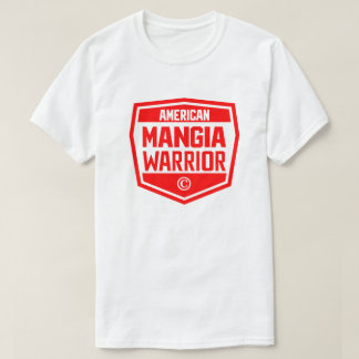 American Mangior Warrior - Logo mit schwarzem Schi T-Shirt