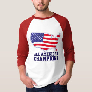 American Map Flag All American Champions T - Shirt
