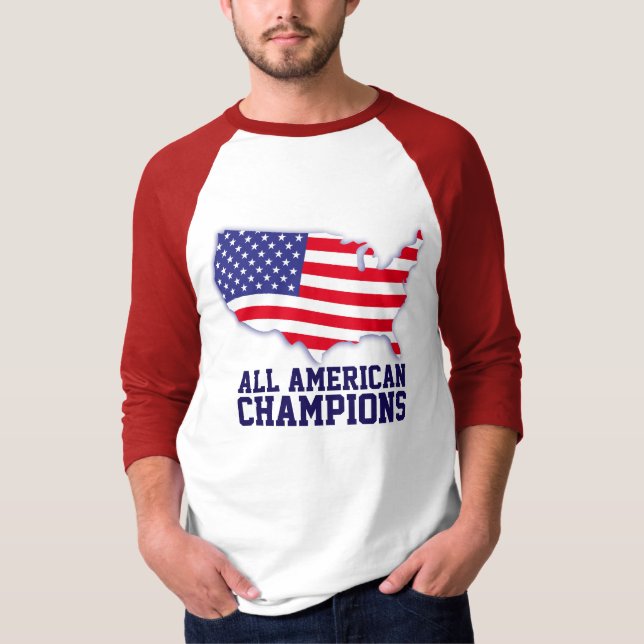 American Map Flag All American Champions T - Shirt (Vorderseite)
