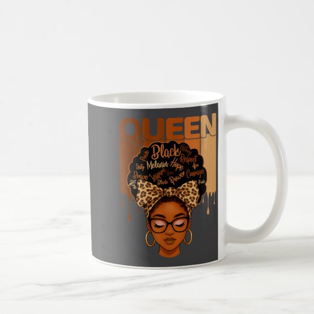 American Melanin History Queen Black African Fun Kaffeetasse (Rechts)