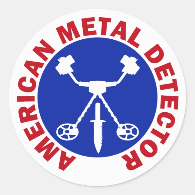 American Metal Detector Runder Aufkleber (Vorderseite)